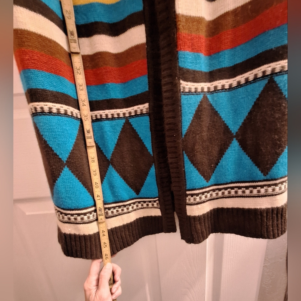 ⭐ Wrangler Vintage Colorful Western Long Cardigan Sweater - Multicolor - Picture 6 of 6